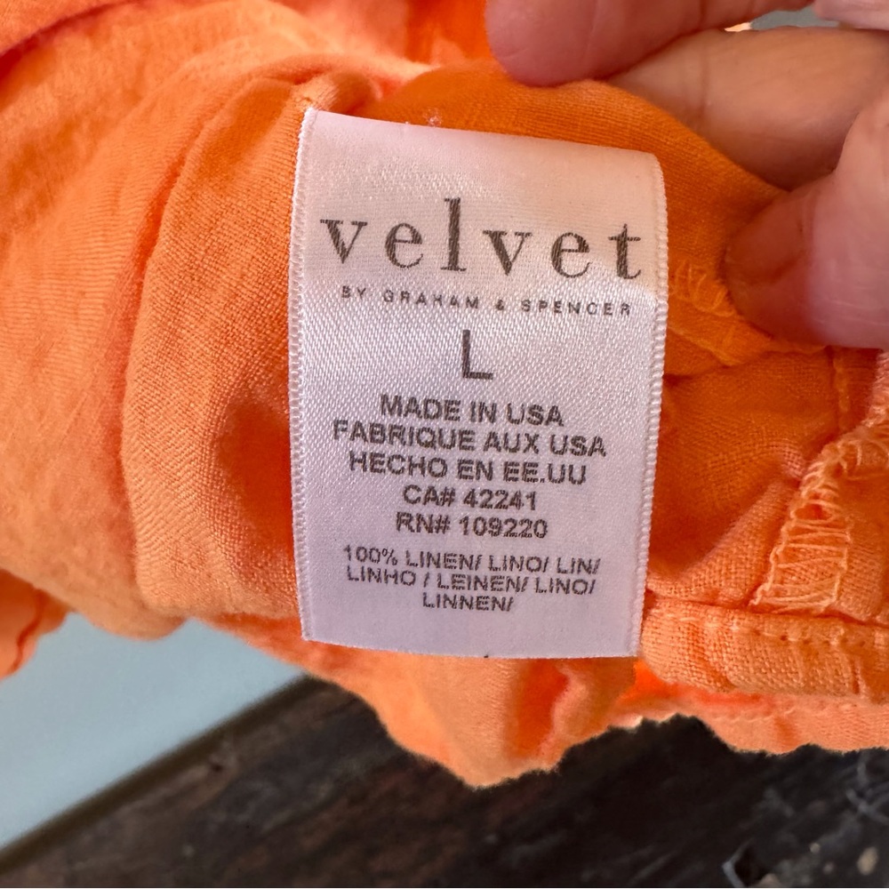 Velvet 100% Linen Mini Dress with Chic Style, size L but fits like XL- XXL - Picture 2 of 8